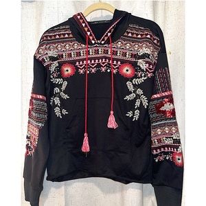 Zara Embroidered hoodie
